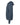 Left View of Heather Navy Sponge Fleece Full-Zip Hoodie - 3739