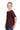 Left View of Maroon Jerzees Classics Youth Cotton T-Shirt 363Y plain