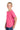 Left View of NeonPink Jerzees Classics Youth Cotton T-Shirt 363Y plain