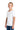 Left View of White Jerzees Classics Youth Cotton T-Shirt 363Y plain