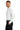 Left View of White Port Authority Silk Touch Performance Long Sleeve Polo. K540LS plain