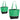 Lime/Black Carnival RPET Cooler Tote plain