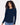 Midnight Navy Women's Cotton Relaxed Long Sleeve T-Shirt - 3911