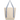 Natural - Navy Blue Niva 10 oz. Recycled Cotton Canvas Front Pocket Tote Bag – 12.25L plain