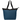 Navy Blue - Black Metropolis™ 600D Recycled Polyester Zippered 44-can Cooler Tote Bag - 20L plain
