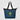 Navy Blue - Black Metropolis™ 600D Recycled Polyester Zippered 44-can Cooler Tote Bag - 20L