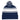 NAVY BLUE Two-Tone Knit Pom Beanie With Cuff plain grouped