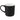 Rear View of Black Bronx 12oz Ceramic Mug plain