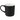 Rear View of Black Bronx 12oz Ceramic Mug plain