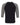 Rear View of Black/ Deep Heather Three-Quarter Sleeve Baseball Tee - 3200