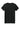 Rear View of Black Gildan Women's Heavy Cotton 100% Cotton T-Shirt. 5000L plain
