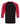 Rear View of Black/ Red Three-Quarter Sleeve Baseball Tee - 3200