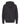 Rear View of Black Unisex Zipper Fleece Hoodie - 3331