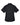 Rear View of Black Women's Easy Blend™ Short Sleeve Twill Dress Shirt with Stain-Release - M500SW
