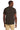 Rear View of Chocolate Jerzees Classics Unisex Cotton T-Shirt 363M plain