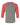 Rear View of Grey/ Red Triblend Three-Quarter Sleeve Baseball Tee - 3200