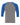 Rear View of Grey/ True Royal Triblend Three-Quarter Sleeve Baseball Tee - 3200