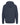 Rear View of Heather Navy Unisex Zipper Fleece Hoodie - 3331