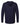 Rear View of Midnight Navy/ White Men's Team Vanish Hooded Long Sleeve T-Shirt - 6014164