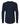 Rear View of Midnight Navy Women's Cotton Relaxed Long Sleeve T-Shirt - 3911