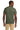 Rear View of MilGrnHtr Jerzees Classics Unisex Cotton T-Shirt 363M plain