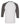 Rear View of White/ Asphalt Three-Quarter Sleeve Baseball Tee - 3200