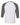Rear View of White/ Deep Heather Three-Quarter Sleeve Baseball Tee - 3200