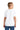 Rear View of White Jerzees Classics Youth Cotton T-Shirt 363Y plain