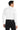 Rear View of White Port Authority Dry Zone UV Micro-Mesh Long Sleeve Polo K110LS plain