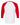 Rear View of White/ Red Raglan Three-Quarter Sleeve Baseball T-Shirt - 5540