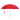 RED 60" Arc Golf Umbrella plain grouped