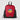 Red - Black Jotun Recycled Polyester Pocketed Drawstring Bag - 2.6 gal