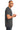 Right View of Charcoal Gildan 100% Ring Spun Cotton T-Shirt. 980 plain