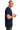 Right View of Navy Gildan 100% Ring Spun Cotton T-Shirt. 980 plain