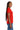 Right View of Red Gildan Women's Ultra Cotton 100% US Cotton T-Shirt. 2000L plain