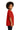 Right View of Red Gildan - Youth Heavy Cotton 100% Cotton T-Shirt. 5000B plain