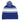 ROYAL BLUE Two-Tone Knit Pom Beanie With Cuff plain grouped