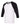 White/ Black Three-Quarter Sleeve Baseball Tee - 3200