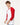 White/ Red Raglan Three-Quarter Sleeve Baseball T-Shirt - 5540