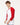 White/ Red Raglan Three-Quarter Sleeve Baseball T-Shirt - 5540
