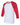 White/ Red Three-Quarter Sleeve Baseball Tee - 3200