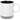 WHITE WITH BLACK 10 Oz. Lacrosse Ceramic Mug plain grouped